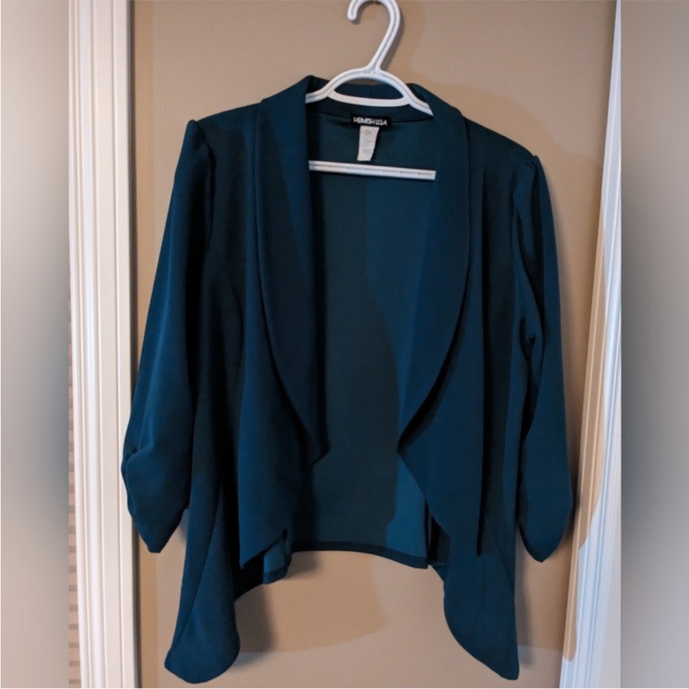 HEIMISH USA Deep Blue Open Front Blazer